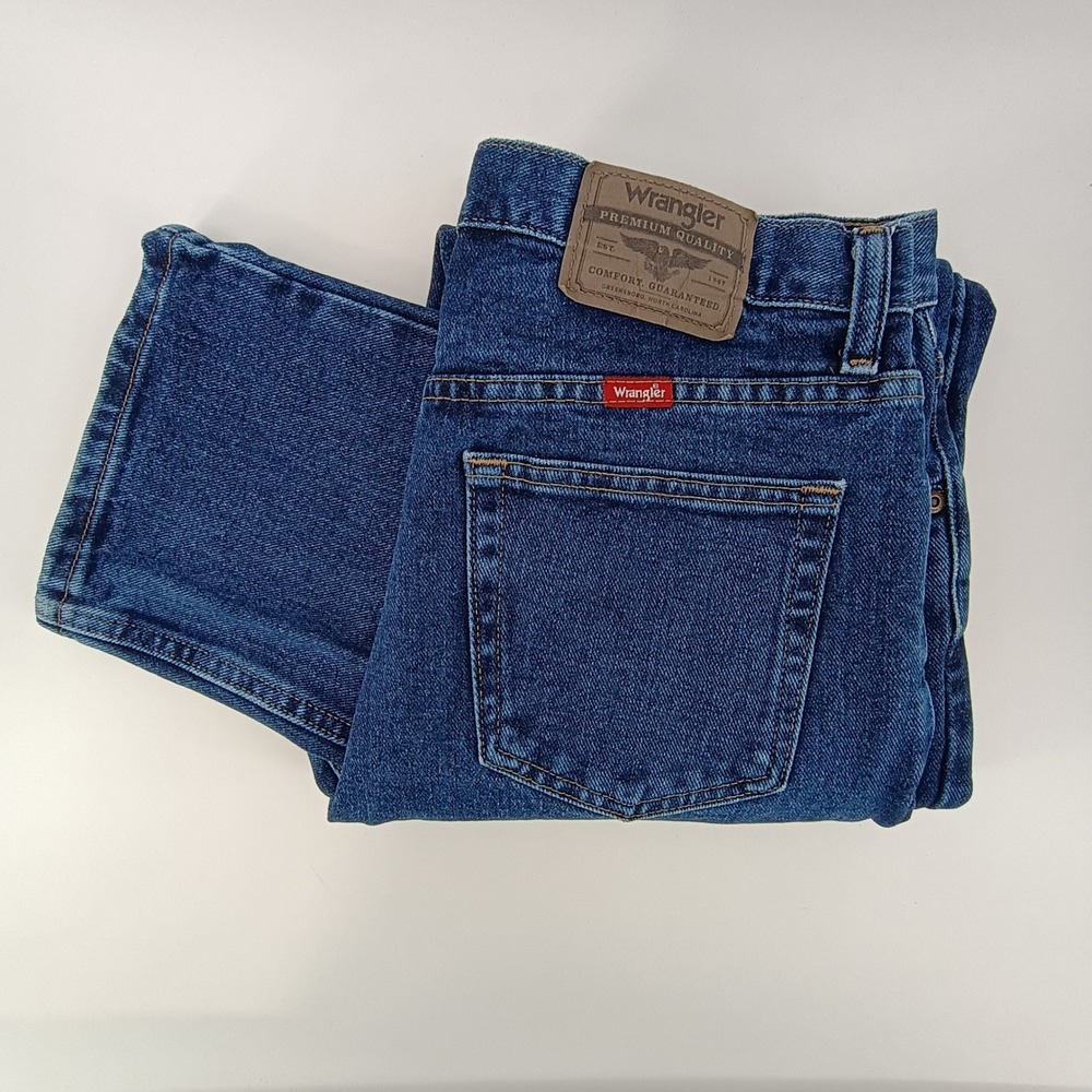 Wrangler Jeans Mens 31x30 Blue Regular Fit Straight Leg Denim Workwear Casual